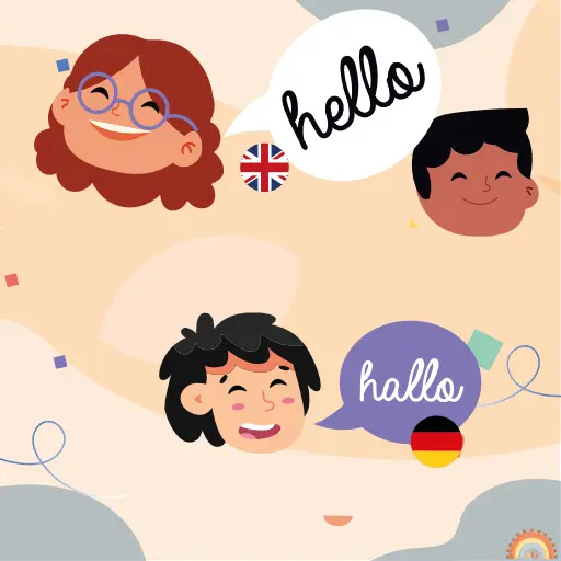 Ilustración de personas hablando idiomas